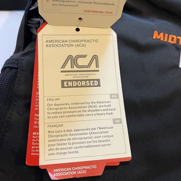 The North Face Black Backpack with Orange Accents - Picture 14 of 15